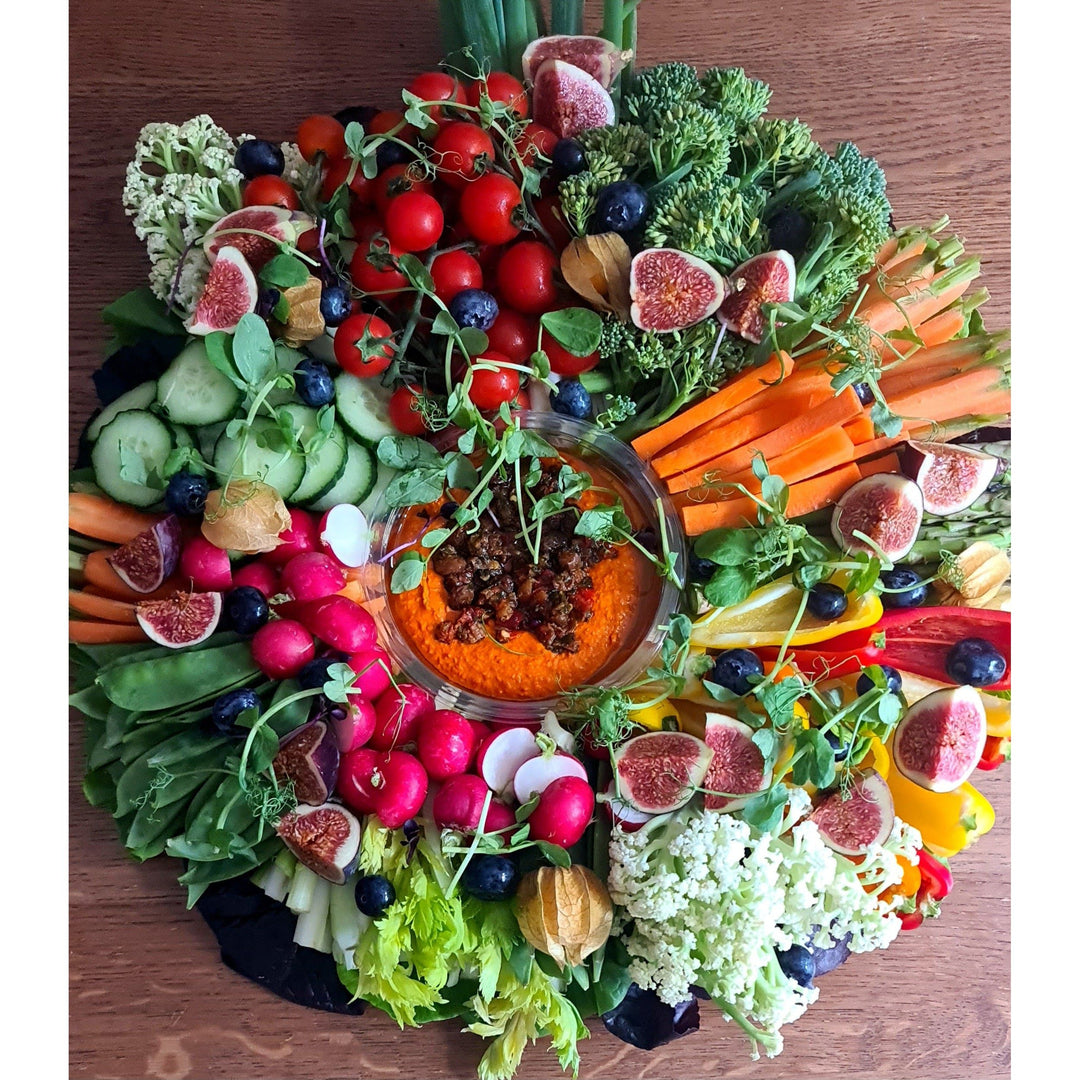 Fruit vegetable platter Vegan party snacks London delivery